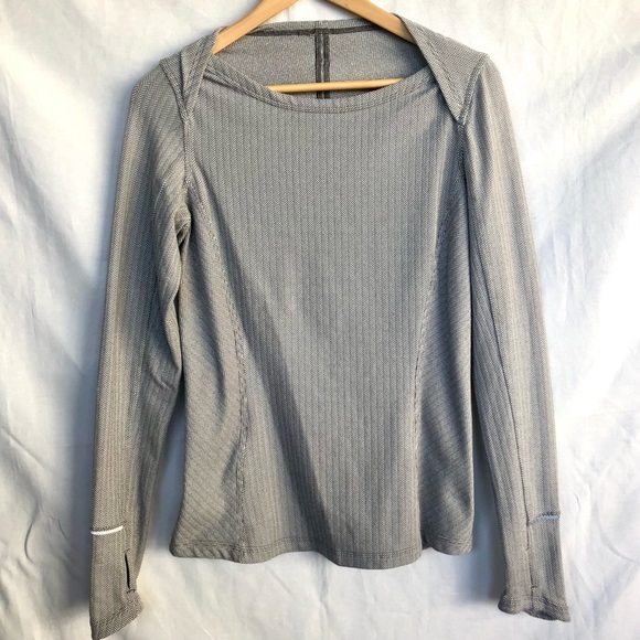 Lululemon Kanto Catch Me Thermal Run Longsleeve Top Heathered Herringbone - Picture 3 of 8